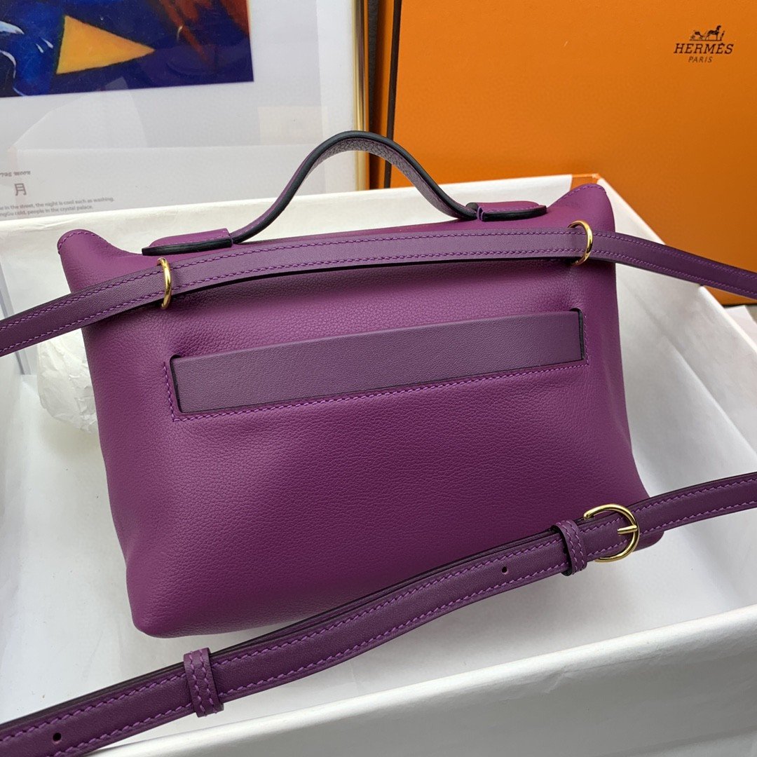 HM 24/24 Mini Evercolor Swift Purple For Womtlm, Womtlm’s Handbags, Shoulder Bag 8.2in/21cm