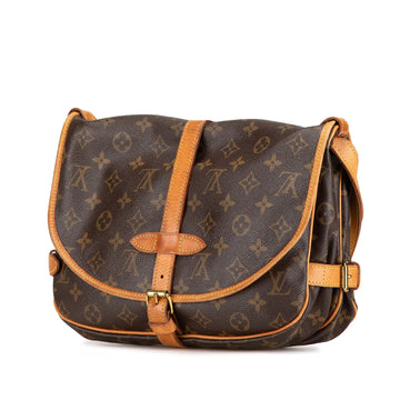 Brown Louis Vuitton Monogram Saumur 30 Crossbody Bag