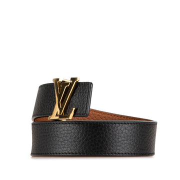 Black Louis Vuitton Leather Initiales Belt