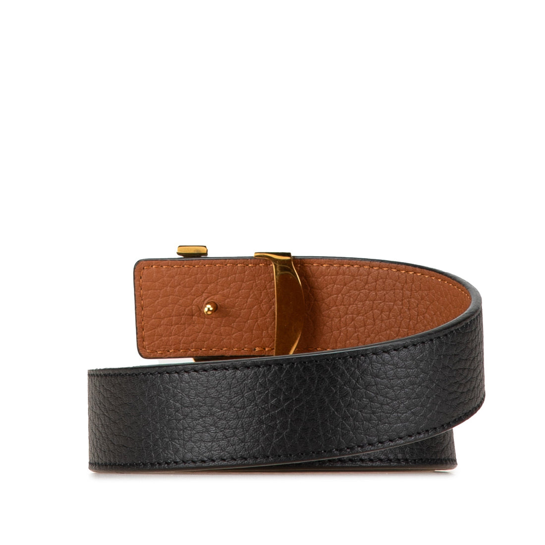Black Louis Vuitton Leather Initiales Belt