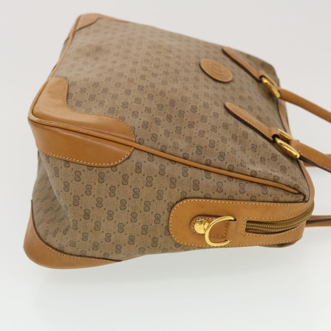 GUCCI Micro GG Canvas Hand Bag PVC Leather Beige 002.104.0033  43224