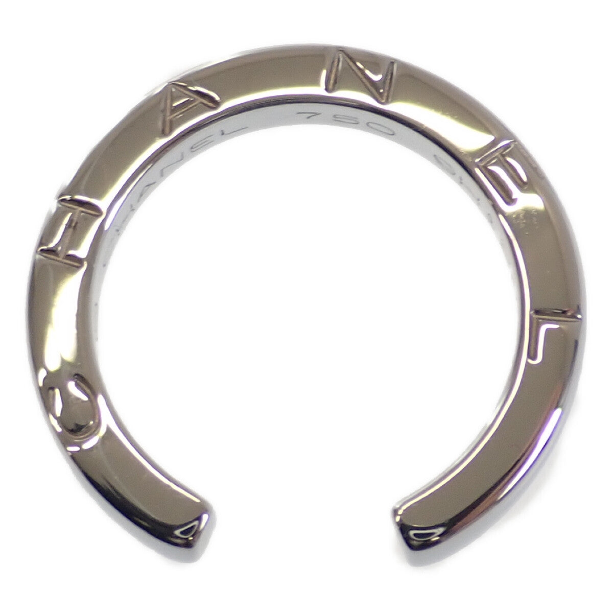 Chanel 18k Gold C Signature Ring Metal Ring in Excellent condition