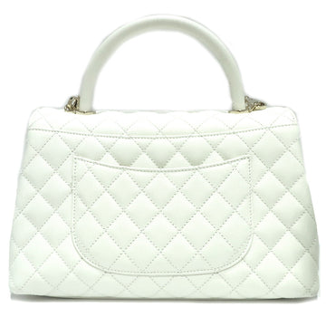 ?Chanel?Chanel Coco Handle 28 Shoulder Bag Caviar S Handbag G  A92991 White White  ?New??Unused?