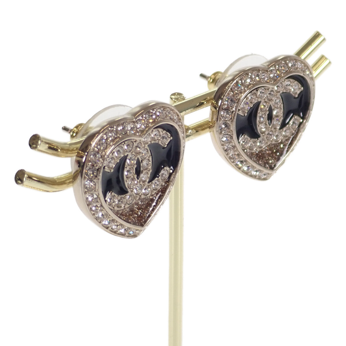 CC Heart Studded Earrings  ABB664 B14145 NR576
