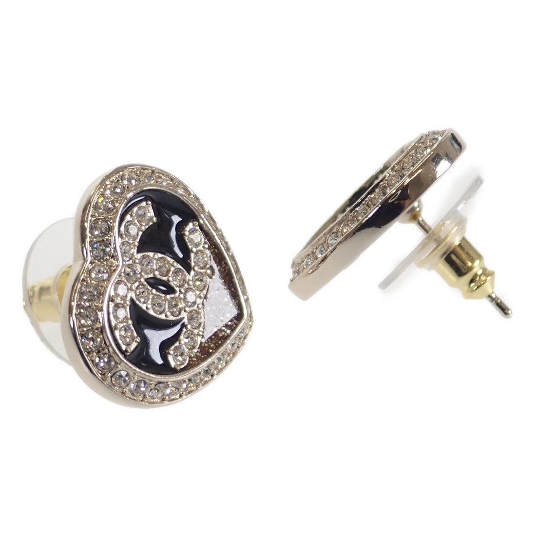 CC Heart Studded Earrings  ABB664 B14145 NR576