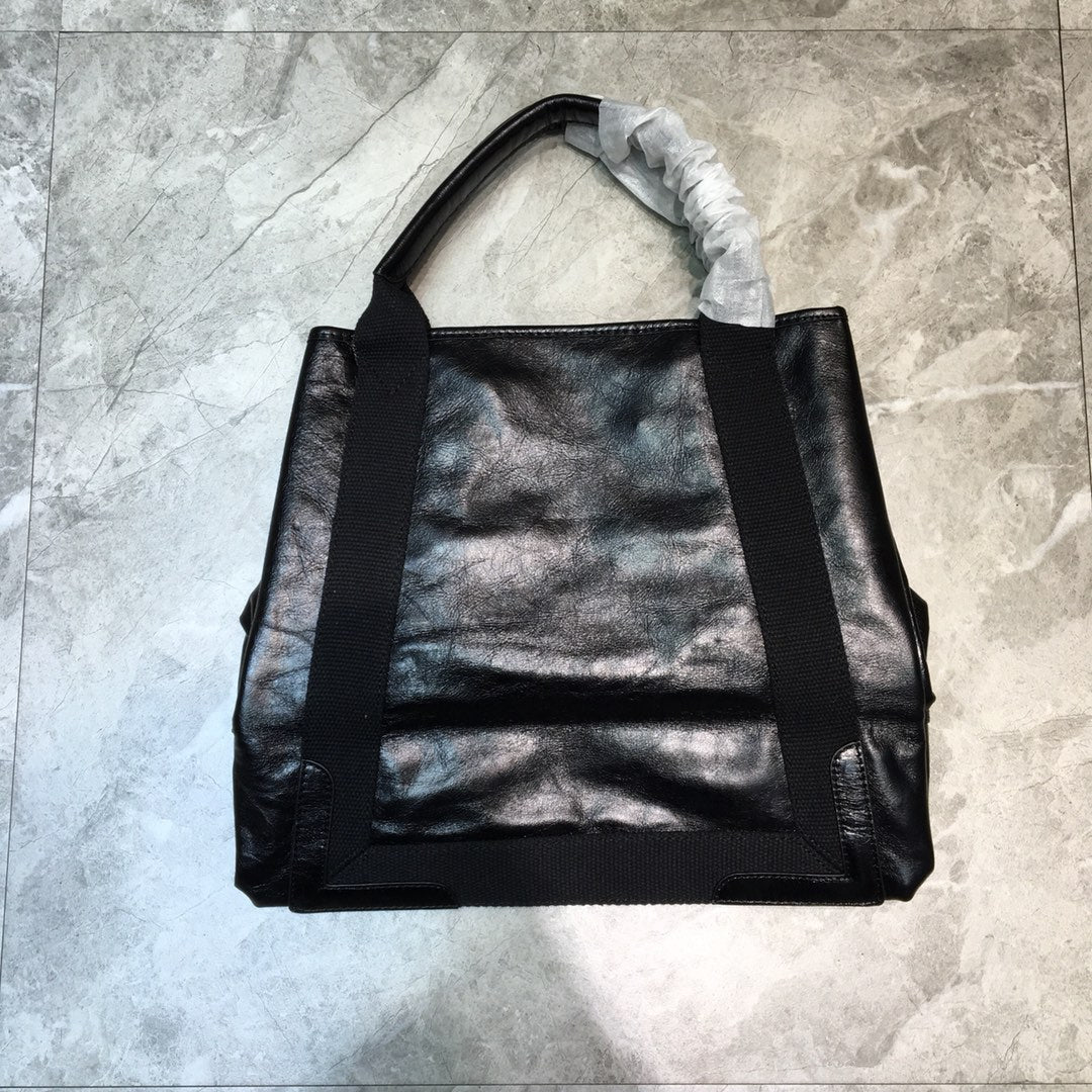 Baltlm Navy Medium Cabas Tote Bag In Black, For Womtlm,  Bags 14.1in/36cm