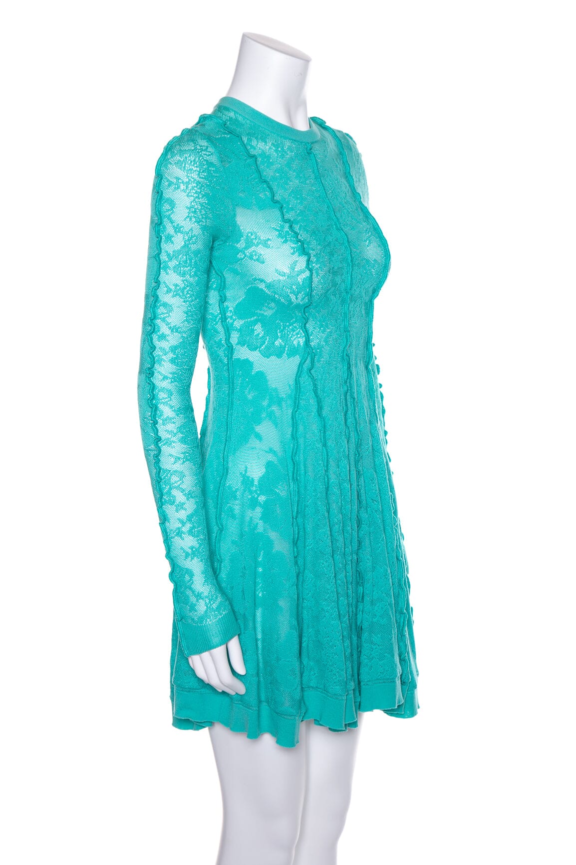 Stella McCartney Aqua Lace Mesh Dress SZ S