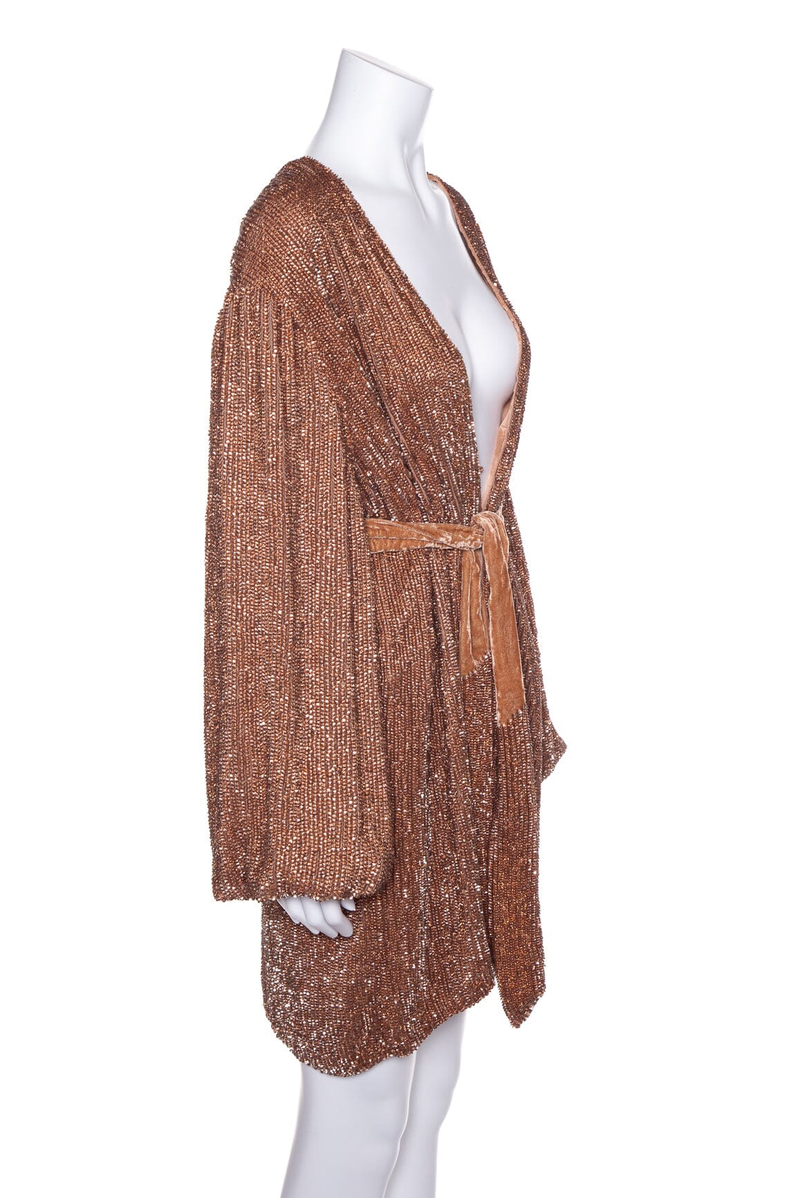 Retrofete rose Sequin Wrap Dress SZ M NWT