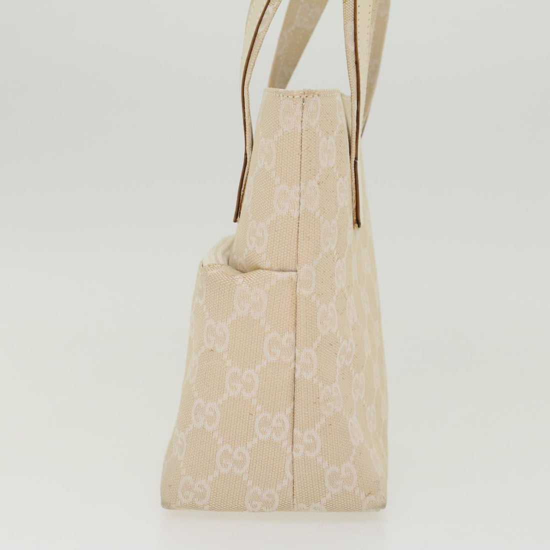 GUCCI GG Canvas Hand Bag Canvas Beige  45852