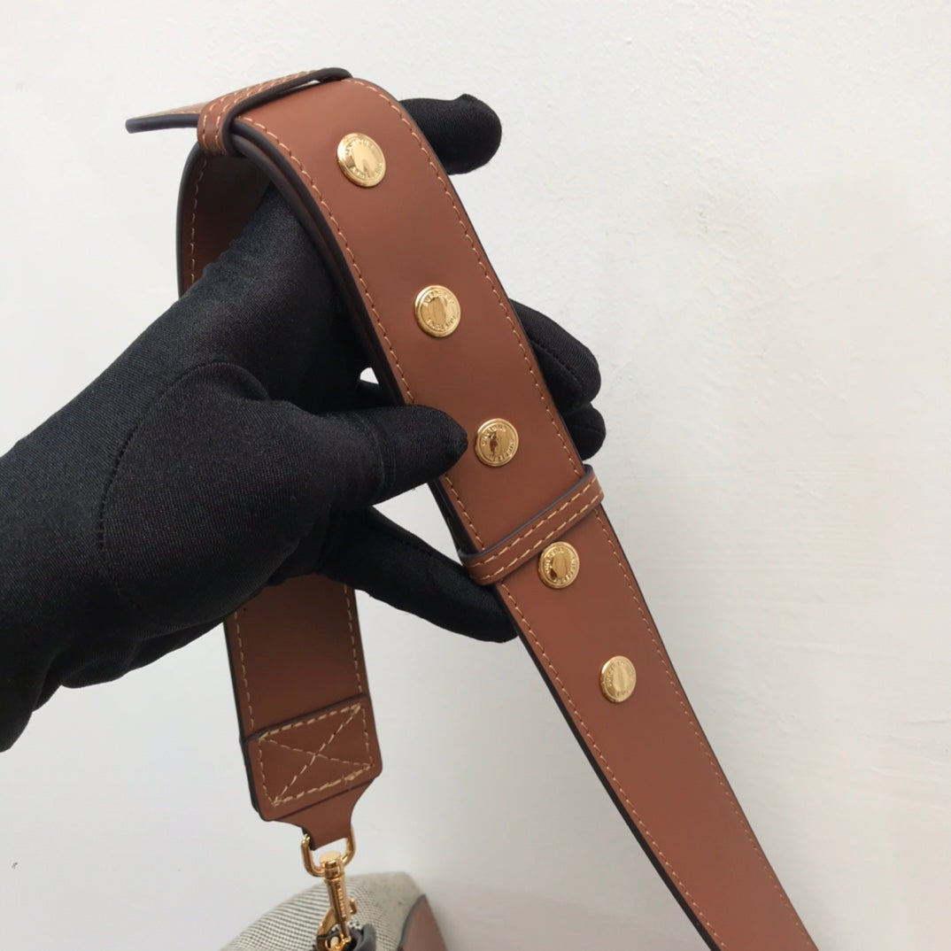 BB Horseferry Print Cotton Canvas Small Crossbody Bag For Womtlm, Bags 7.1in/18cm 80398691