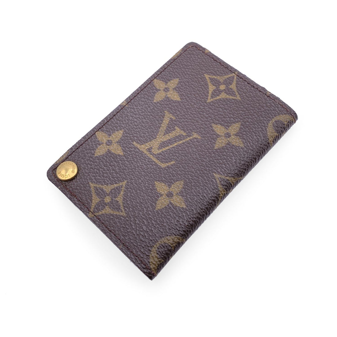 LOUIS VUITTON Vintage Monogram Porte Carte Pression Card Case Holder