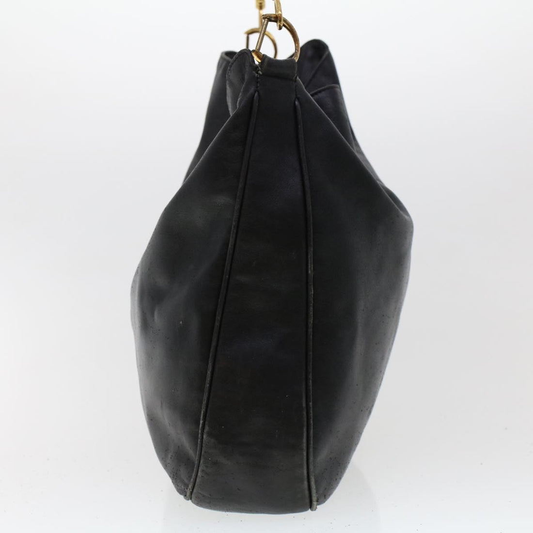 GUCCI Bamboo Shoulder Bag Leather 2way Black  46000