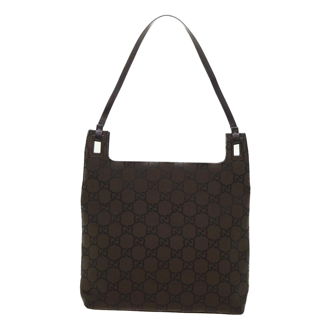 GUCCI GG Canvas Shoulder Bag Nylon Brown 0013102  46114