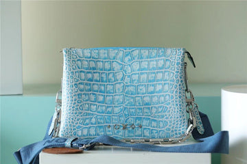 LV Coussin PM High Shiny Alligator Light Blue For Womtlm,  Shoulder And Crossbody Bags 10.2n/26cm LV 