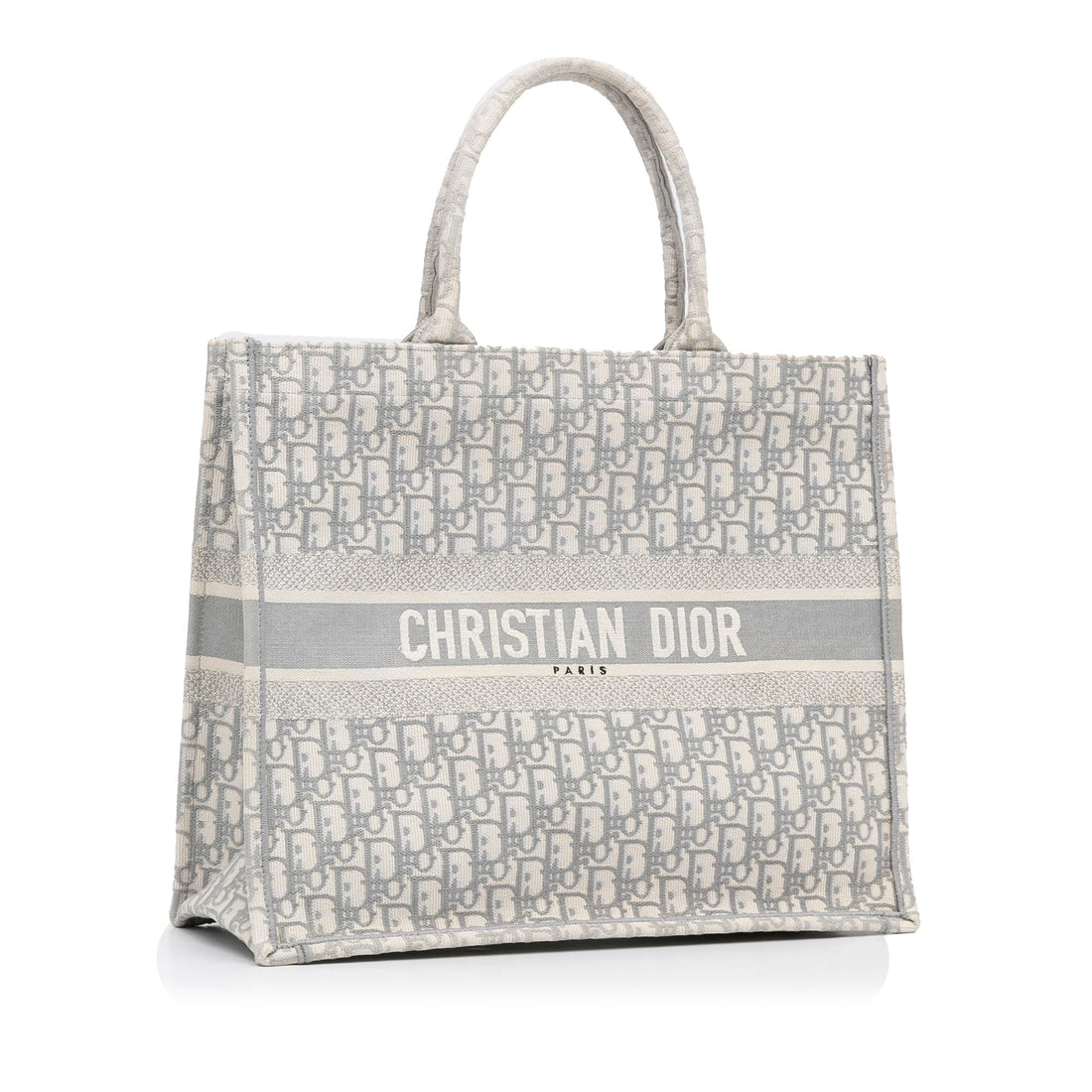 Dior Book Tote Medium Grey Oblique Canvas