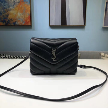 YSSL Loulou Mini Shoulder Bag Black For Womtlm 7in/18cm YSL