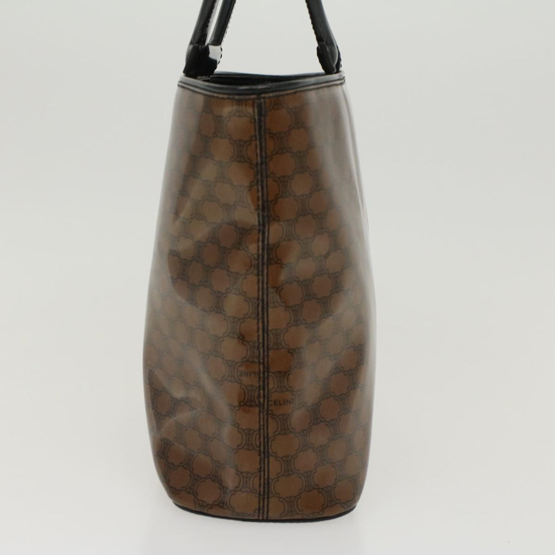 Celine Macadam Canvas Hand Bag Brown  47388