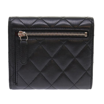 Chanel Matelasse Wallet Lamb Skin Black CC  47561