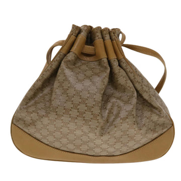 Celine Macadam Canvas Shoulder Bag PVC Leather Brown  47999