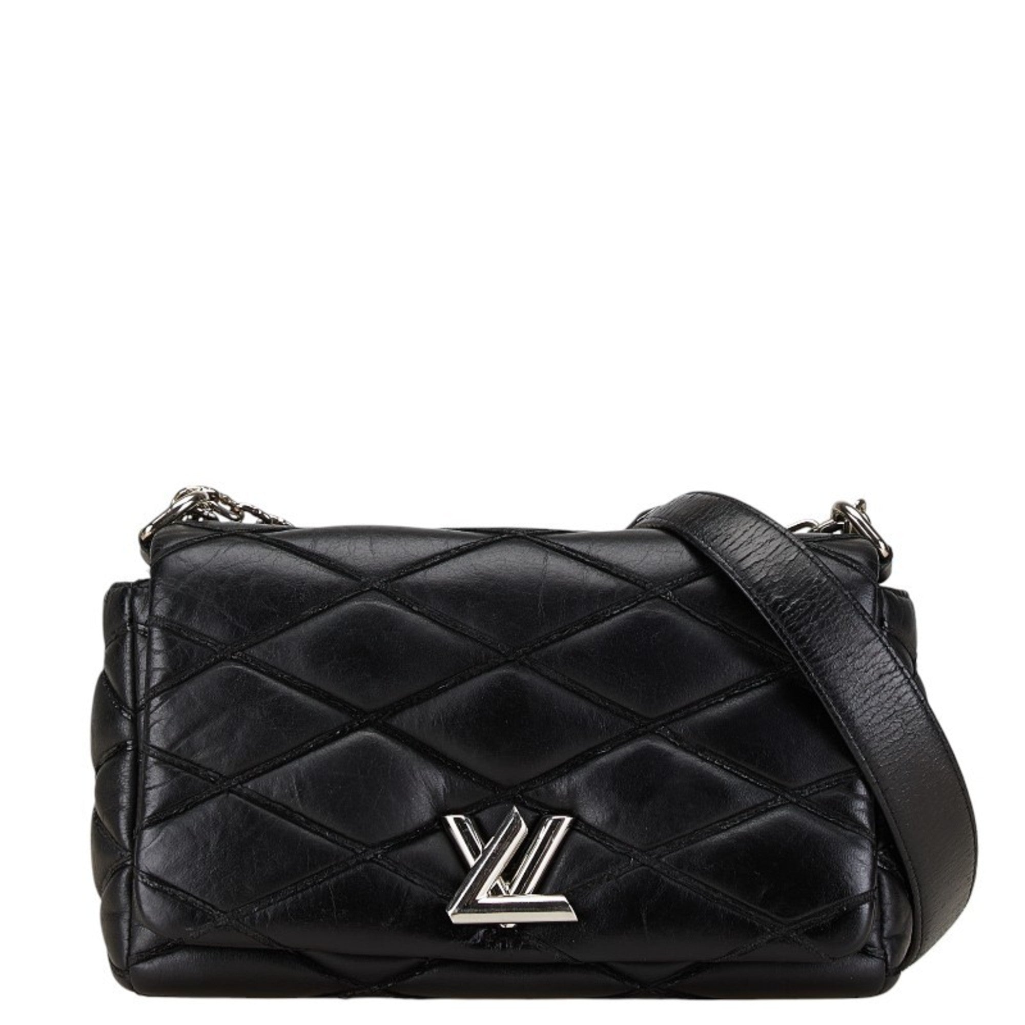 Louis Vuitton Malletage  Noir Leather Shoulder Bag