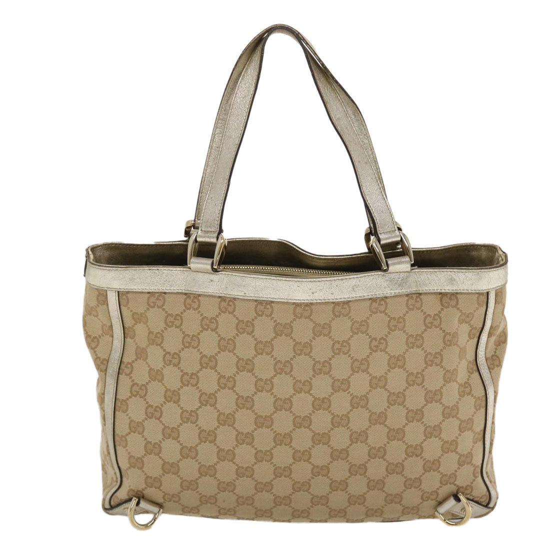 GUCCI GG Canvas Tote Bag Beige Gold  49062