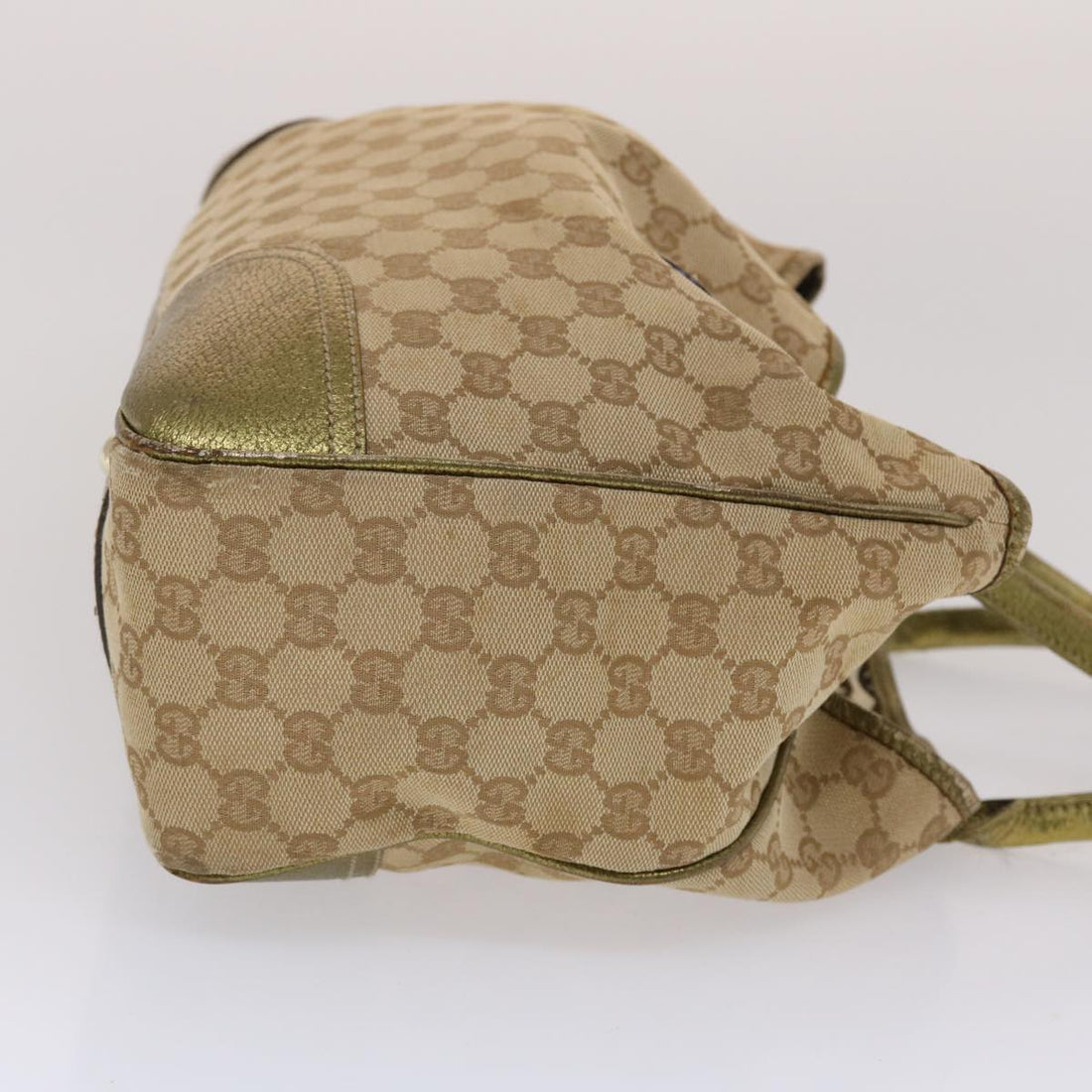 GUCCI GG Canvas Shoulder Bag Beige Gold  49063
