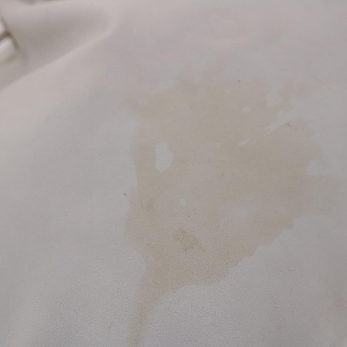 GUCCI Bamboo Shoulder Bag Leather White  49084