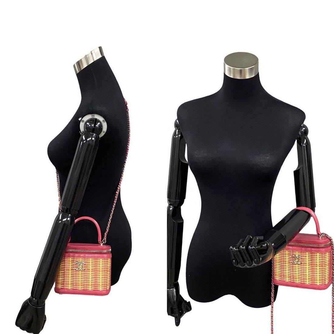 Chanel CC Raffia Vanity Case Natural Material Crossbody Bag in Excellent condition