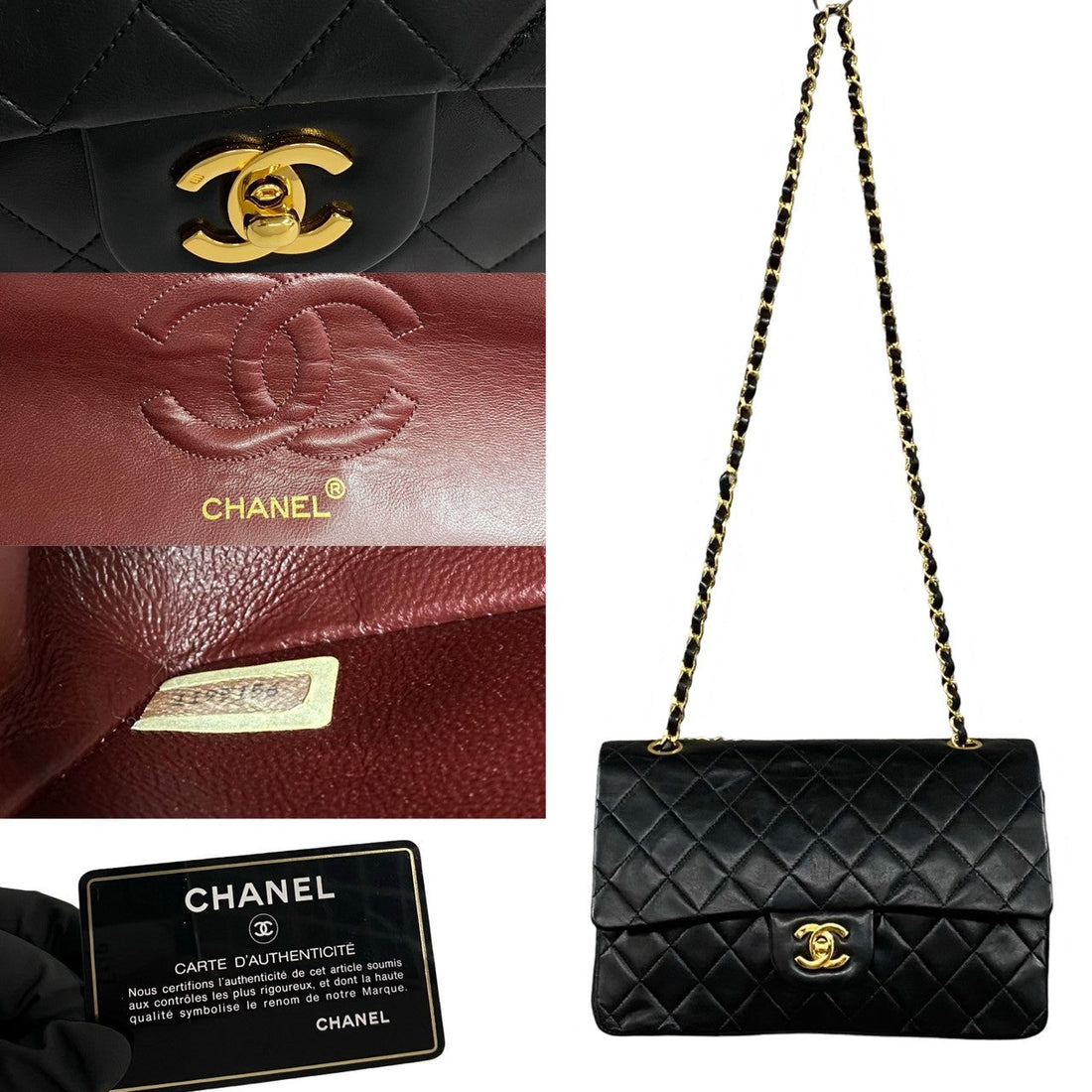 Chanel Medium Classic Double Flap Bag  Leather Crossbody Bag in Good condition