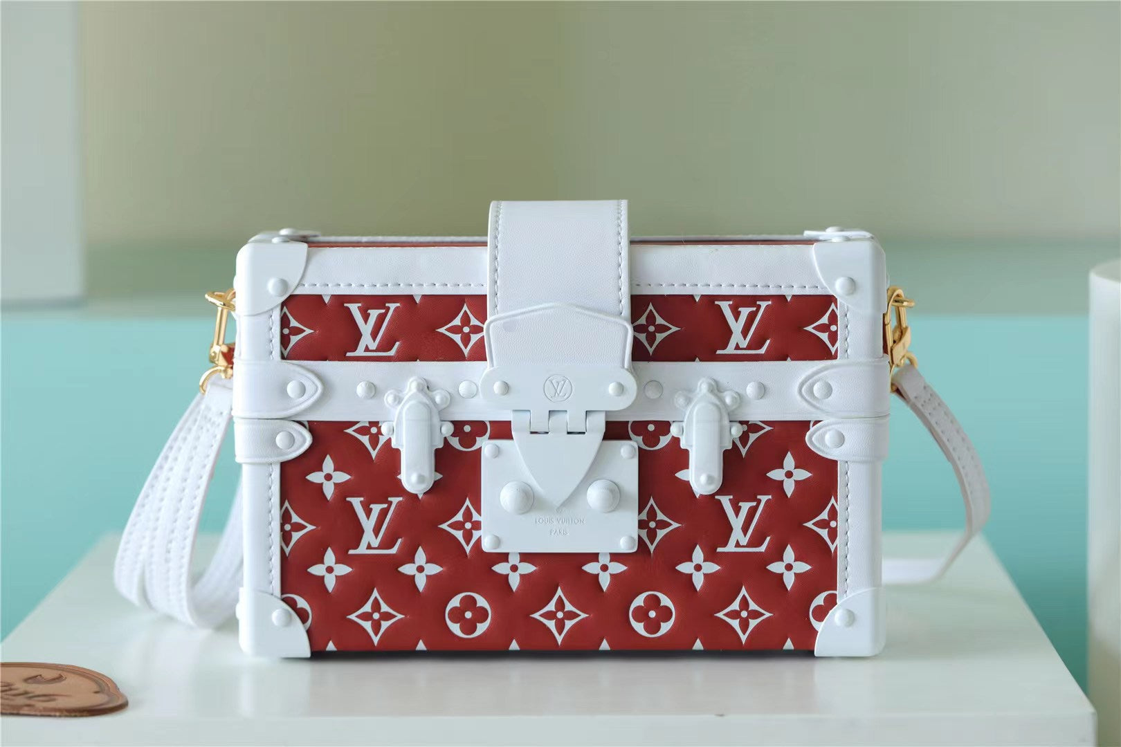 LV Petite Malle Monogram Embossed Puffy Terracotta Brown For Womtlm,  Shoulder And Crossbody Bags 7.9in/20cm LV M20764