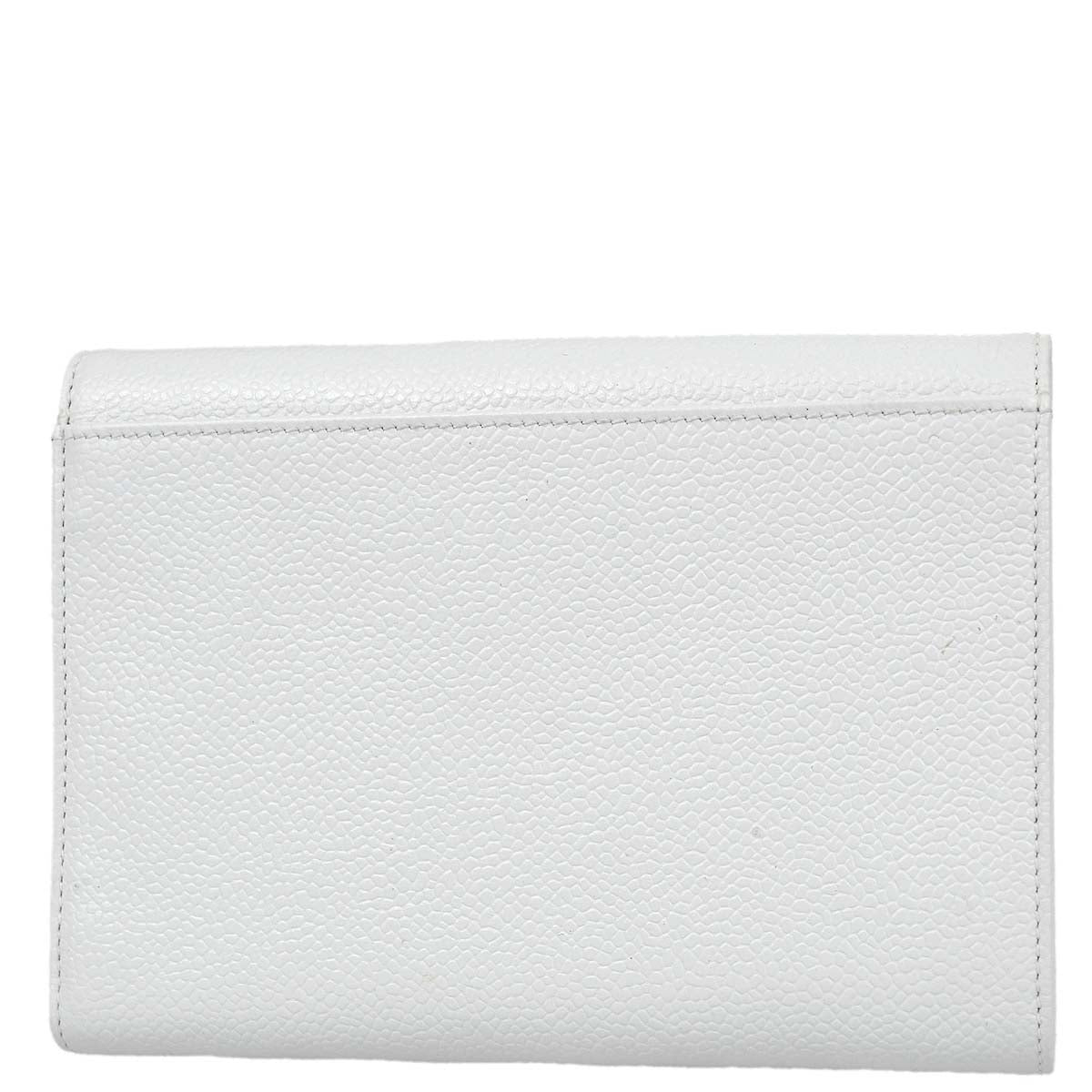 Chanel White Caviar Wallet Purse