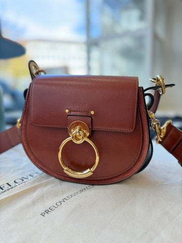 Tess Small Crossbody Bag in Sepia Brown