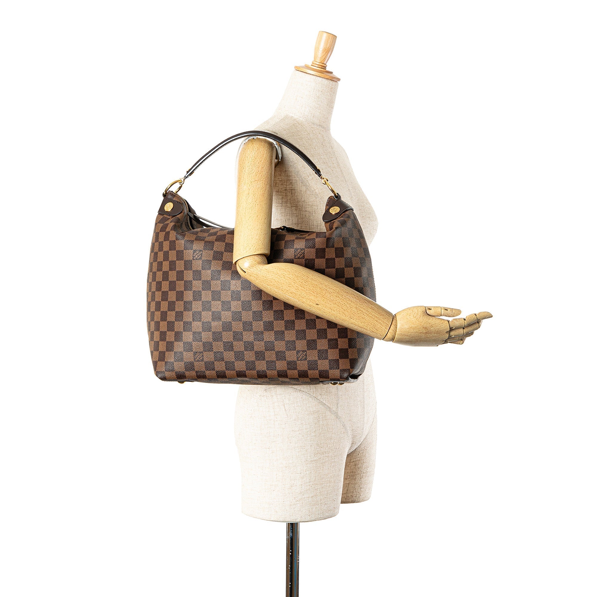 Brown Louis Vuitton Damier Ebene Duomo Hobo Shoulder Bag