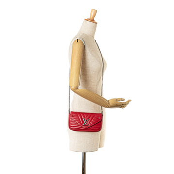 Red Louis Vuitton New Wave Chain Pochette Crossbody Bag