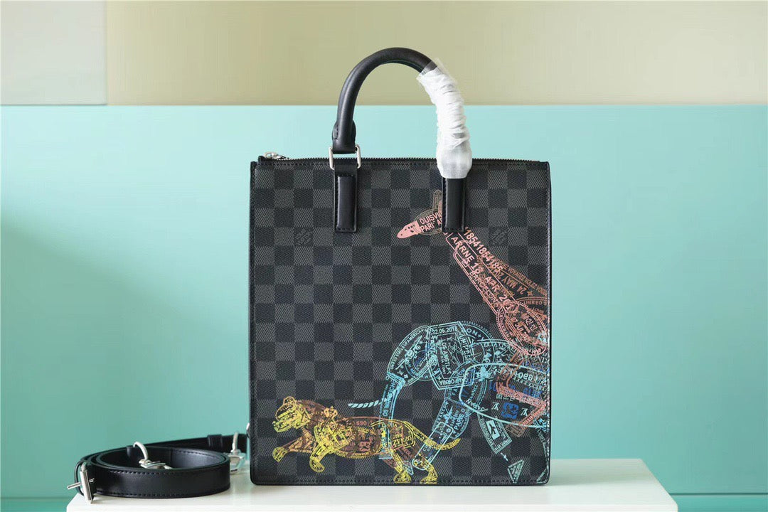 LV Sac Plat Cross Damier Graphite Canvas For Mtlm, Bags, Shoulder And Crossbody Bags 11.2in/28.5cm LV N45276