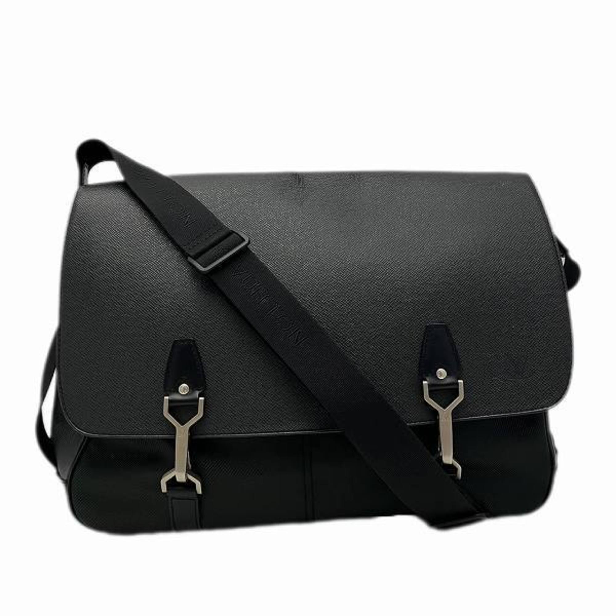 Louis Vuitton  Leather Nylon Shoulder Bag