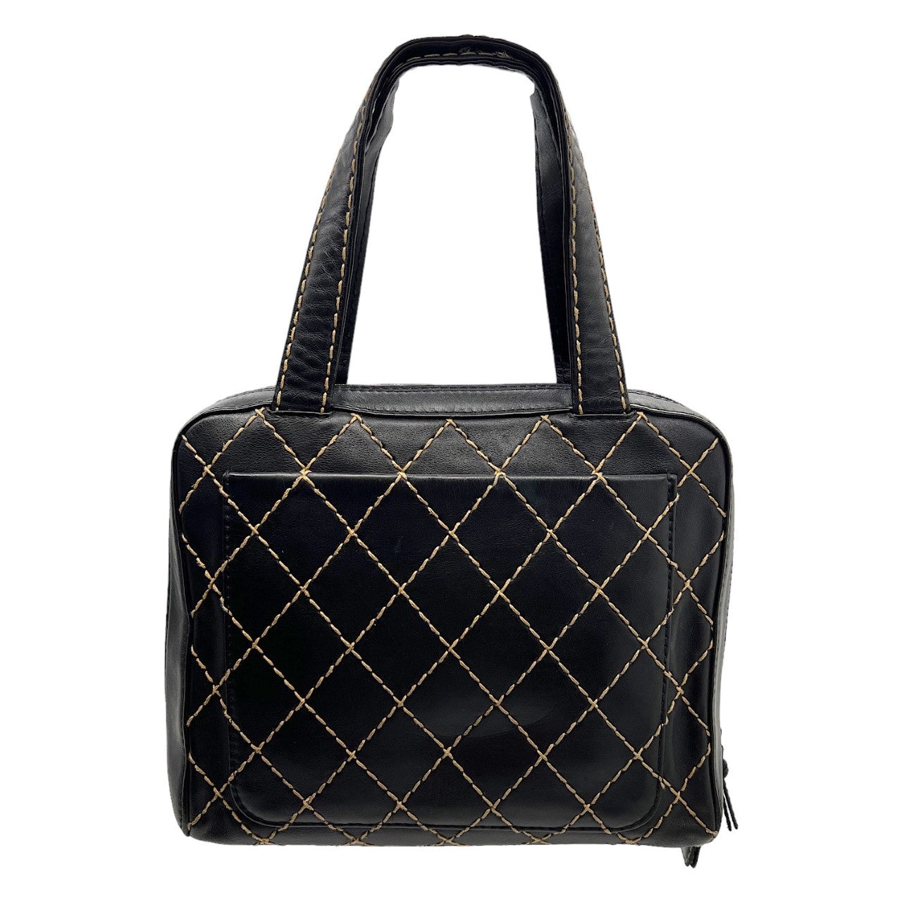 Chanel Black Quilted Wild Stitch Handbag