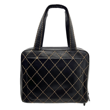 Chanel Black Quilted Wild Stitch Handbag
