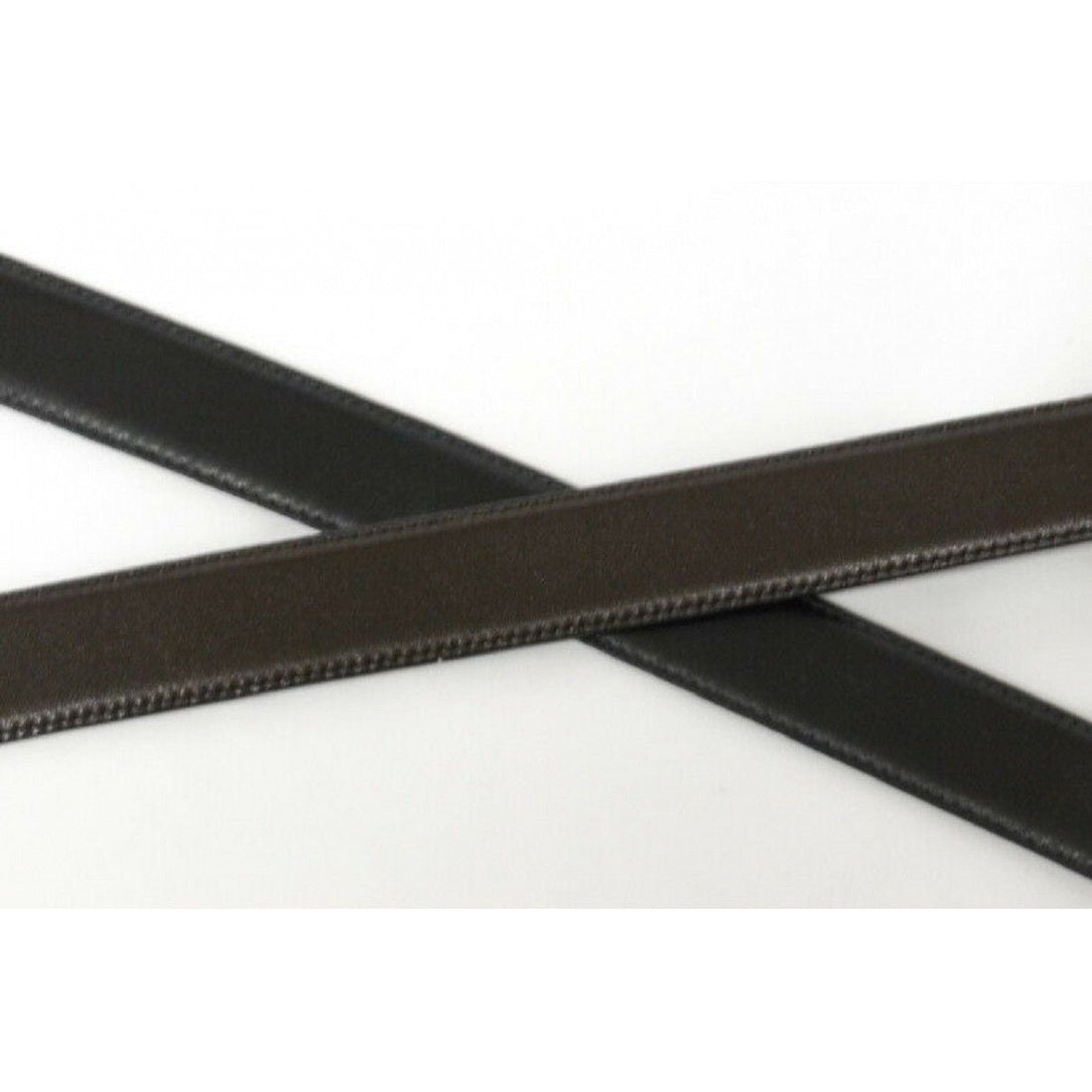 Vintage, NOS, Gucci, brown or black leather, 38" - 42", reversible belt with a removable,  rectangular, gold tone buckle with red and green