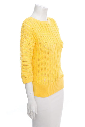 ST.JOHN Yellow Knit Sweater SZ P