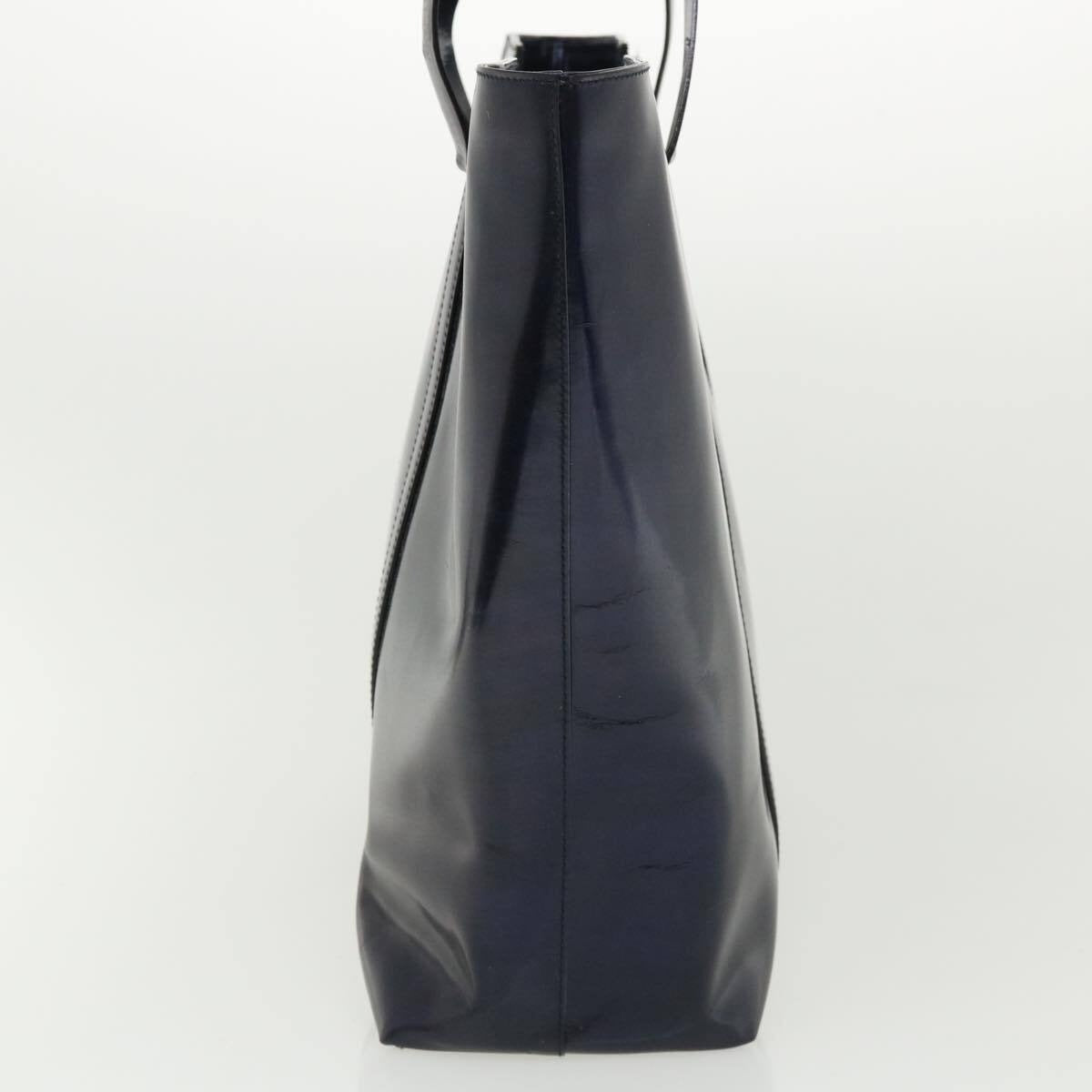 Gucci, metallic blue leather, XL tote bag/shoulder purse with  a top zip closure, graduated shape, & chrome accents