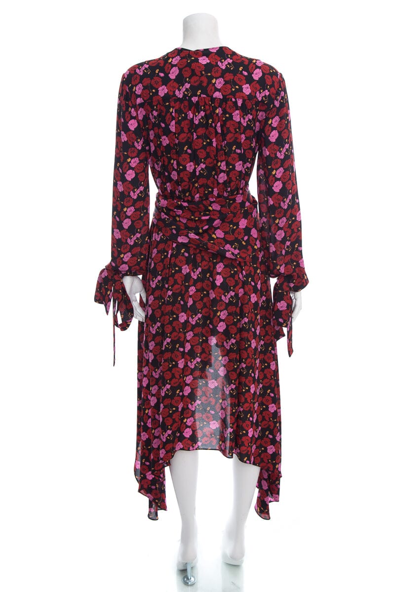 Magda Butrym Black Multi Floral Dress SZ 38