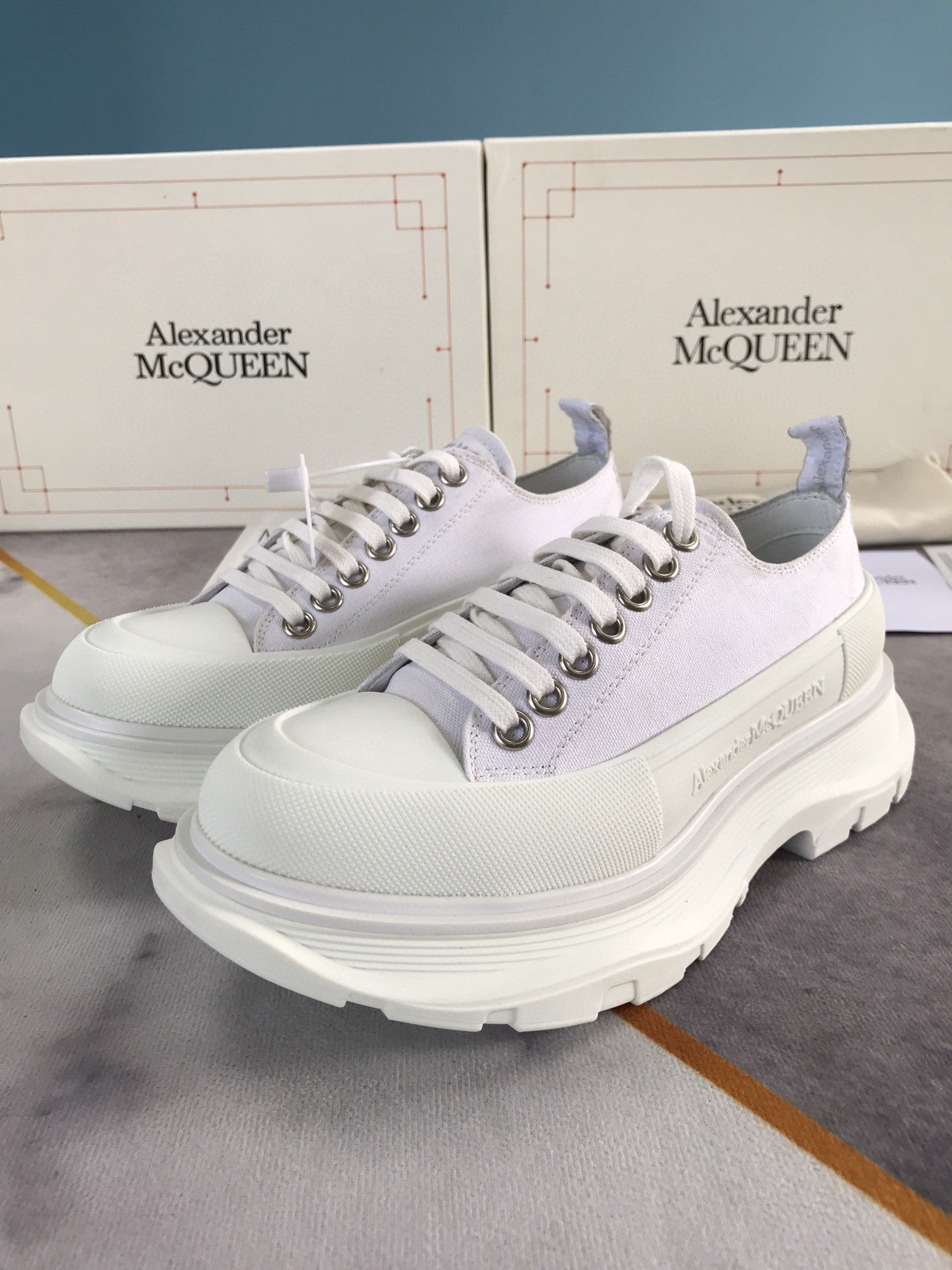 Alexander McQueTLM Tread Slick Lace Up Cotton White For MTLM 604257W4MV29000