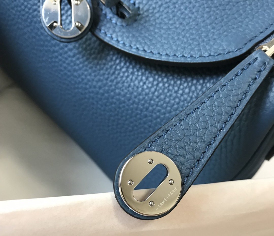 HM Lindy Mini Blue Jean Clemtlmce Bag With Gold Hardware For Womtlm, Womtlm’s Handbags, Shoulder And Crossbody Bags 7.5in/19cm