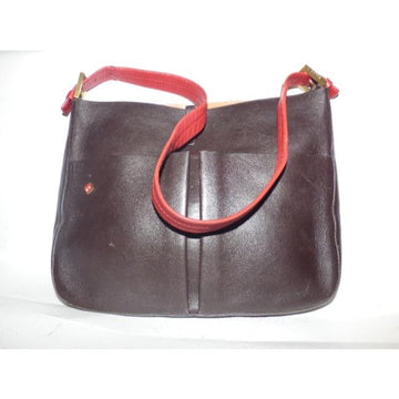 Bally Black And Red Leather Shoulder Bag