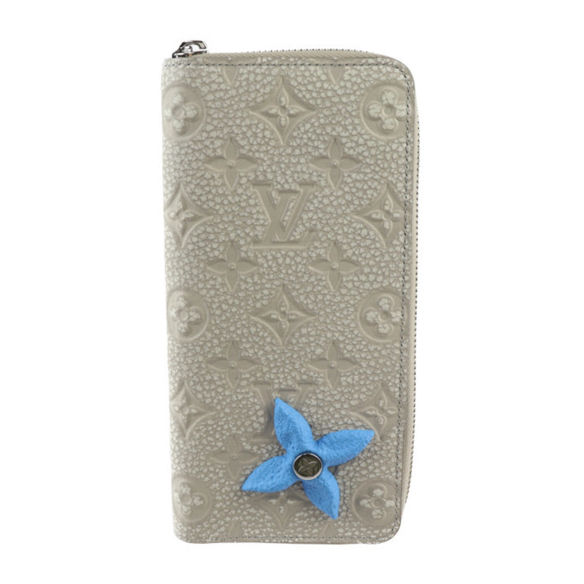 Louis Vuitton blue  Leather Long Wallet (Bi-Fold)