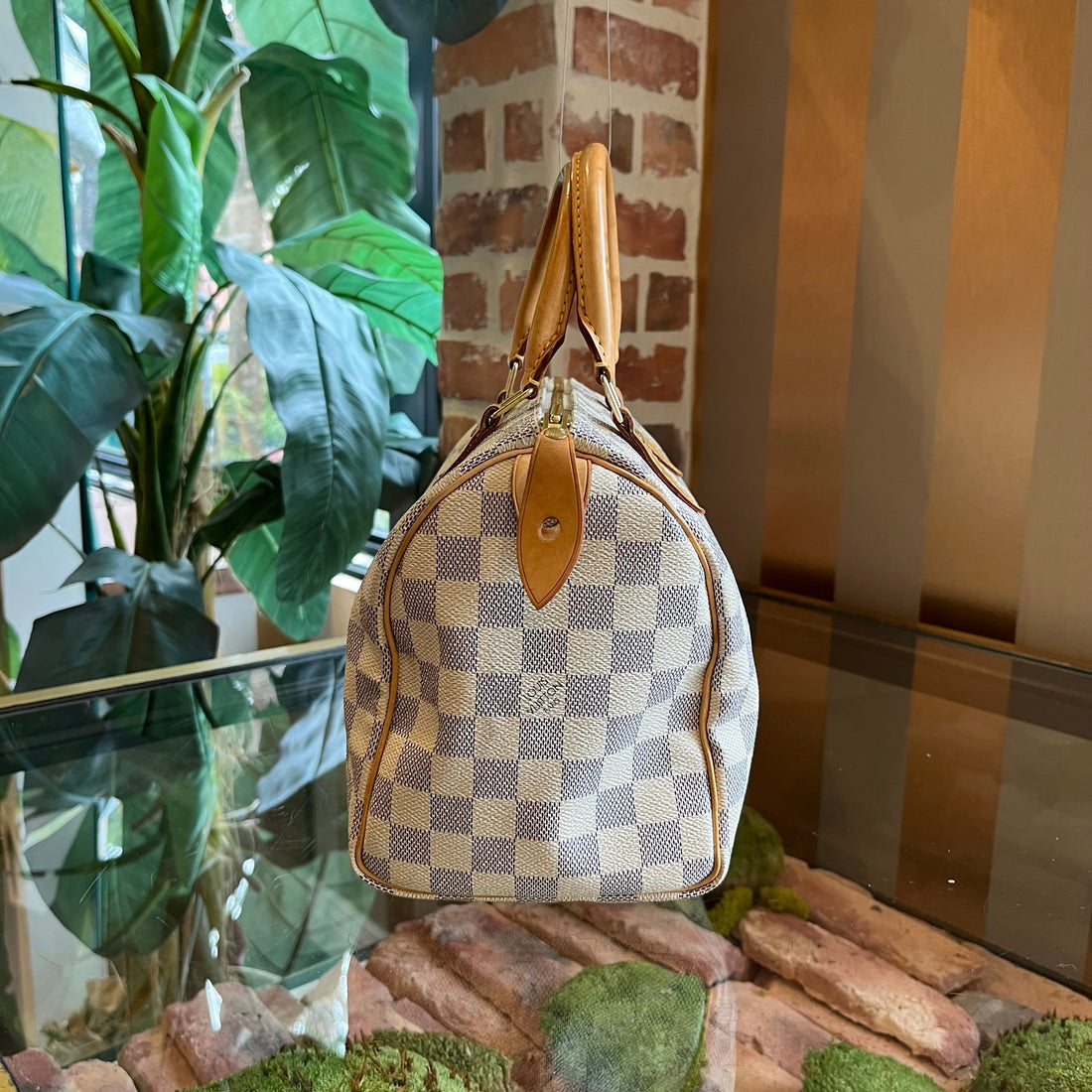 LOUIS VUITTON Speedy 25 Damier Azur