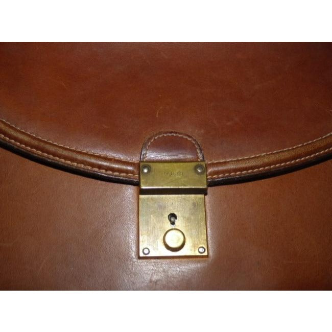 Gucci Vintage Supple Brown Leather Shoulder Bag