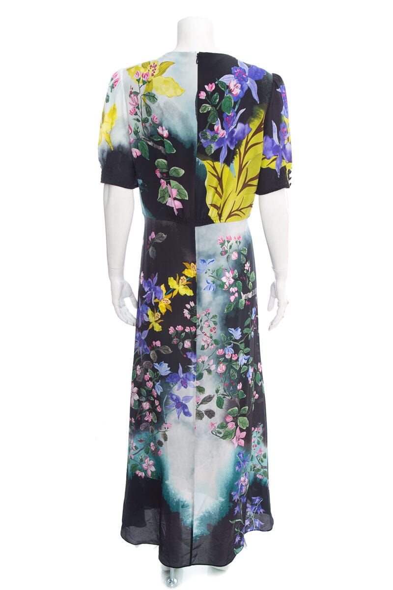 Saloni Multicolor Floral Print Maxi Dress SZ 10