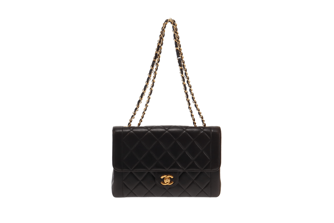 Chanel Vintage Lambskin Border Flap Diana 3 Series